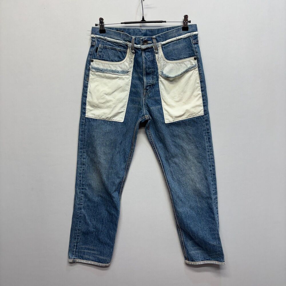 Helmut Lang Women Inside Out Oversized Boyfriend Jean Size 27 Blue Denim D118 21